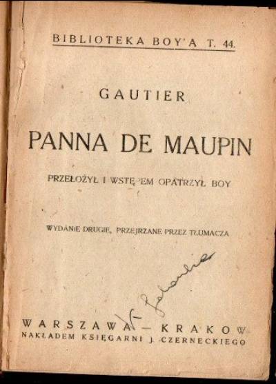Teofil Gautier - Panna de Maupin