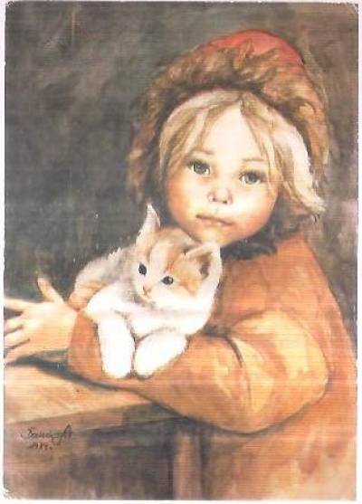 D. Muszyńska-Zamorska - Dziewczynka z białym kotkiem